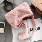 Plaid Crossbody Hand Bag Zipper Daily Travel for Ladies Girls Shopper Purse