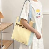 Canvas Shoulder Shopper Bag for Women Large Tote Handbags Purses
