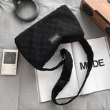 Plaid Shoulder Tote Bag Messenger Hand Bags Daily Travel Crossbody Bags
