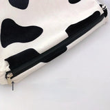 Canvas Shoulder Bag with Bow Pattern Large Capacity Tote