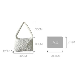 Quilted Floral Crossbody Bag Large Capacity Lady Tote Bag