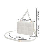 Plaid Shoulder Bag Handbag for Women Embossed Flap Crossbody Bag