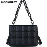 Plaid Shoulder Bag Handbag for Women Embossed Flap Crossbody Bag