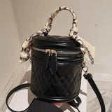 Vintage Bucket Messenger Bag Ladies Scarf Handle Handbag