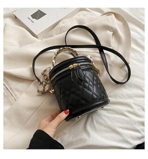 Vintage Bucket Messenger Bag Ladies Scarf Handle Handbag