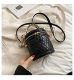 Vintage Bucket Messenger Bag Ladies Scarf Handle Handbag