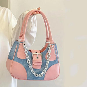 Vintage Chain Handbags Large Capacity Underarm Shoulder Bag