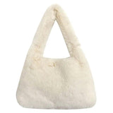 Retro Plush Bucket Bag Women's Handbag Casual Shoulder Bag