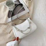 Vintage Butterfly Chain PU Leather Shoulder Bag