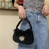 Wild One-Shoulder Middle-Aged Bag, Retro Underarm Bag