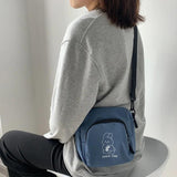 Japanese Harajuku Canvas Crossbody Bag Casual Satchel