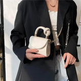 Shoulder Bag Women Handle Handbag Chain Cross-body PU Leather