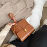 Small Bucket Bag Women PU Leather Shoulder Cross Body Bag