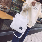 Solid Crossbody Tote Shoulder Bag for Women