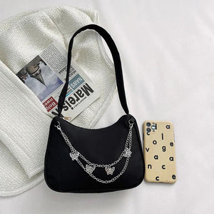 Small Square Shoulder Bag Nylon Handbag