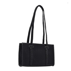 Woven Handbags Women Bales Tide Weave Hand Shoulder Lady Retro Solid Purse Small