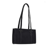 Woven Handbags Women Bales Tide Weave Hand Shoulder Lady Retro Solid Purse Small