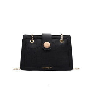 Crocodile Pattern Shoulder Bag Chain Handbag Small Square Bag