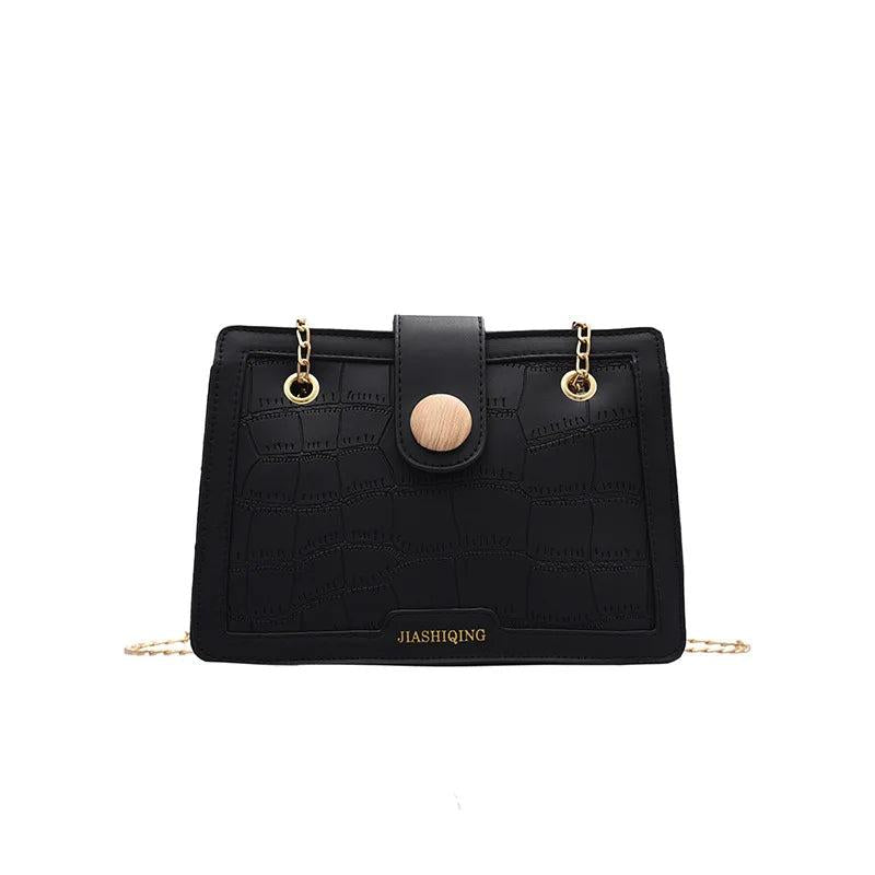 Crocodile Pattern Shoulder Bag Chain Handbag Small Square Bag