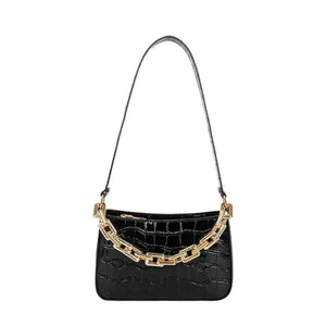 Crocodile Pattern PU Leather Tote Shoulder Bag for Women