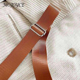 Embroidered Chain Square Bag with Small Purse PU Leather