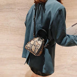 Leopard Print Women's Large Capacity Leather Shoulder Bag Messenger Bag