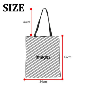 Customized Logo Linen Shoulder Bags Personalized Canvas Tote Handbag