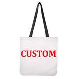 Customized Logo Linen Shoulder Bags Personalized Canvas Tote Handbag
