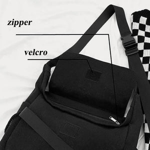 Canvas Soft Unisex Shoulder Bag Harajuku Students Street Vintage Cross-body
