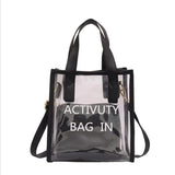 Women Transparent Shoulder Bag Composite Tote
