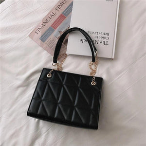 Retro Chain Crossbody Handbag High PU Leather Women's Shoulder Bag