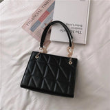 Retro Chain Crossbody Handbag High PU Leather Women's Shoulder Bag