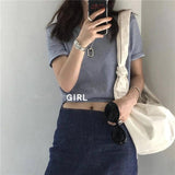 Canvas Shoulder Bag Harajuku Vintage Zipper Soft Book Bolsa