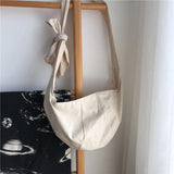 Canvas Shoulder Bag Harajuku Vintage Zipper Soft Book Bolsa