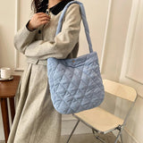 Corduroy Grocery Bag Soft Big Capacity Casual Handbags