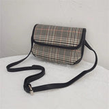 Houndstooth Women Crossbody Handbag Famous Brand Shoulder Bag