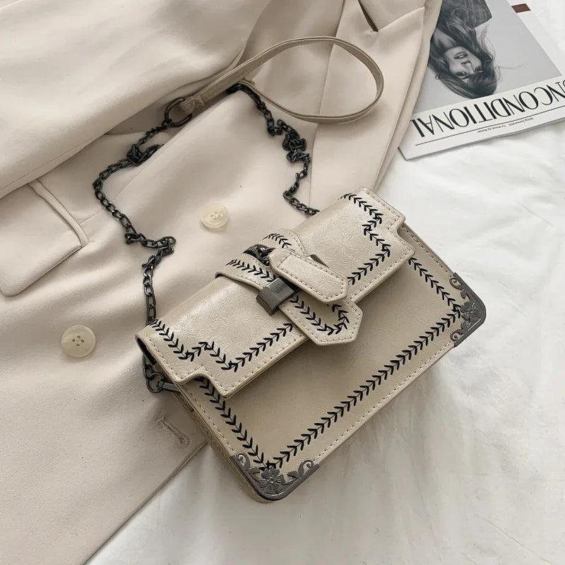 Spring Women's Texture Shoulder Bag Crossbody Messenger Handbags Purses