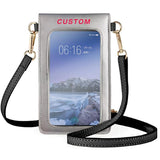 Coloranimal Retro Oil Painting Seaside Ladies Tulle Literary Leather Phone Bag