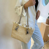 Summer Straw Shoulder Bags Hit Handbags for Women Matching Tote Bag