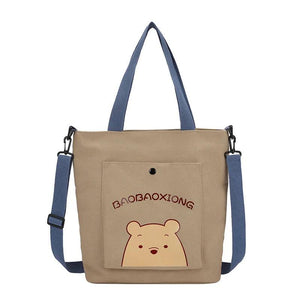 Canvas Bag Shoulder Bag Lady Version Student Bag