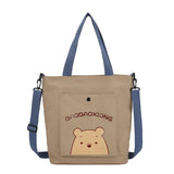 Canvas Bag Shoulder Bag Lady Version Student Bag