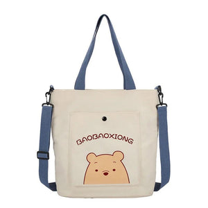 Canvas Bag Shoulder Bag Lady Version Student Bag