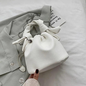 Pleated Top Handle Shoulder Bags Winter Crossbody Down Bag Handbag
