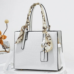 Women's Commuter Silk Scarf Shoulder Messenger Bag for Mom