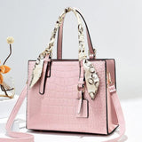 Women's Commuter Silk Scarf Shoulder Messenger Bag for Mom