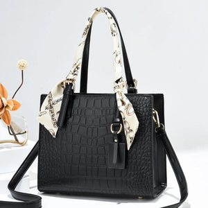 Women's Commuter Silk Scarf Shoulder Messenger Bag for Mom