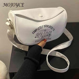 Printed Crossbody Bag Dumpling Bag PU Leather Casual Portable Soft