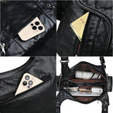 Soft Large Capacity Leather Tote Bags High Female Shoulder Bags
