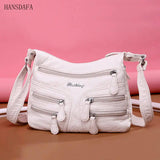 HANSDAFA Soft Leather Women Handbags Women Shoulder Bag Female Messenger Bag