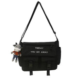 Student Canvas Crossbody Bags For Women Shoulder Sling Clutch Messenger Bag